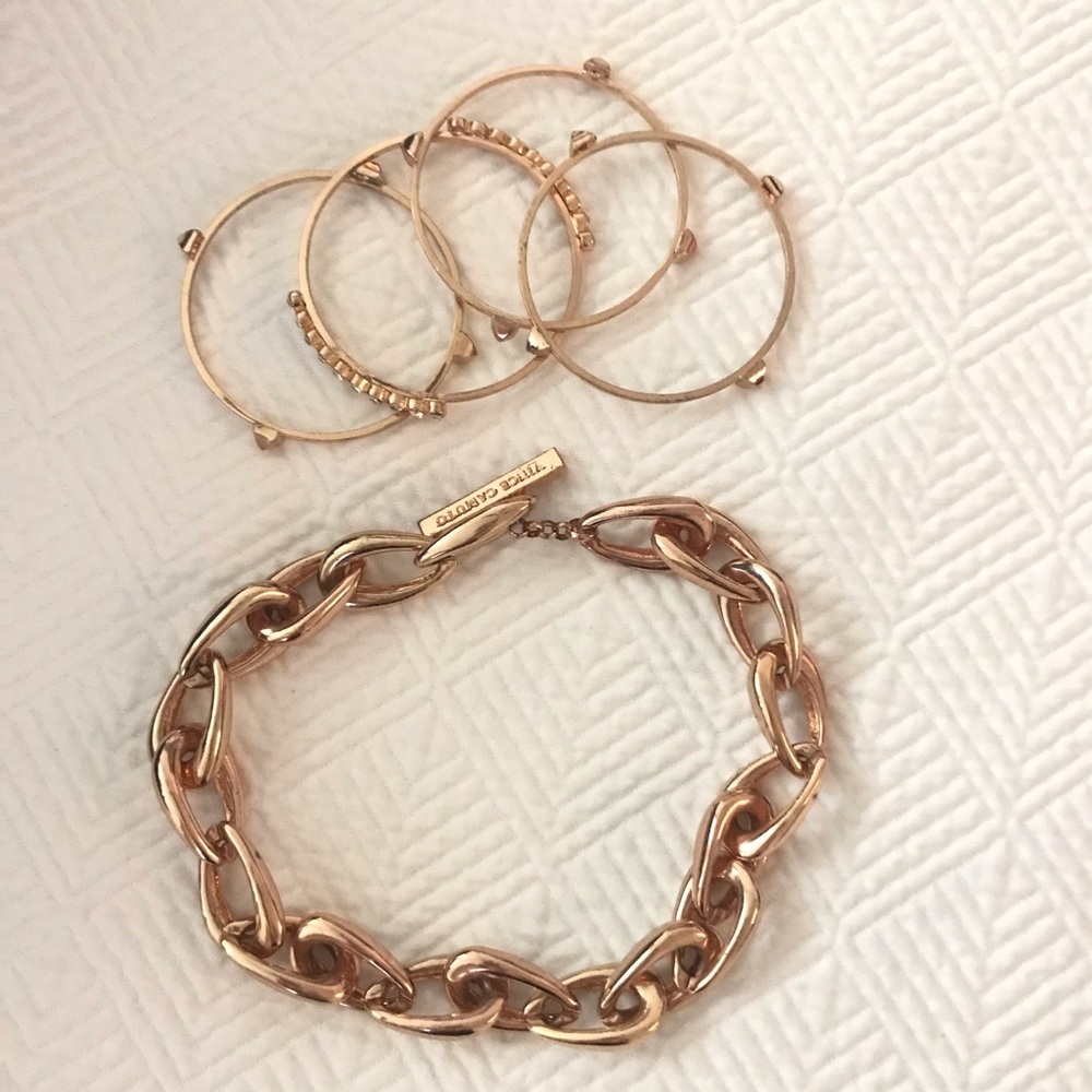Vince Camuto Rose Gold Necklace and Bracelet Set